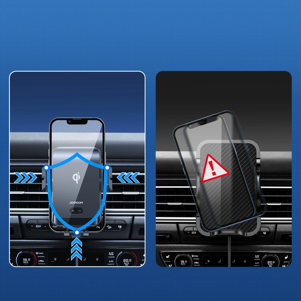 Wholesale Joyroom Automatic Electric Car Mount Air Vent 15W Qi Wireless Charger (JR-ZS214) - JYR445 - {ean13} - Hurt