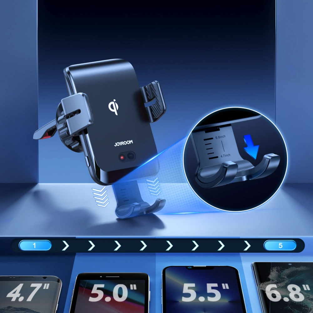 Hurtownia GSM - Automatischer Auto-Halter mit drahtloser Ladestation Joyroom für Lüftungsschlitze Qi 15W (JR-ZS214) - JYR445 - {ean13} - Hurt