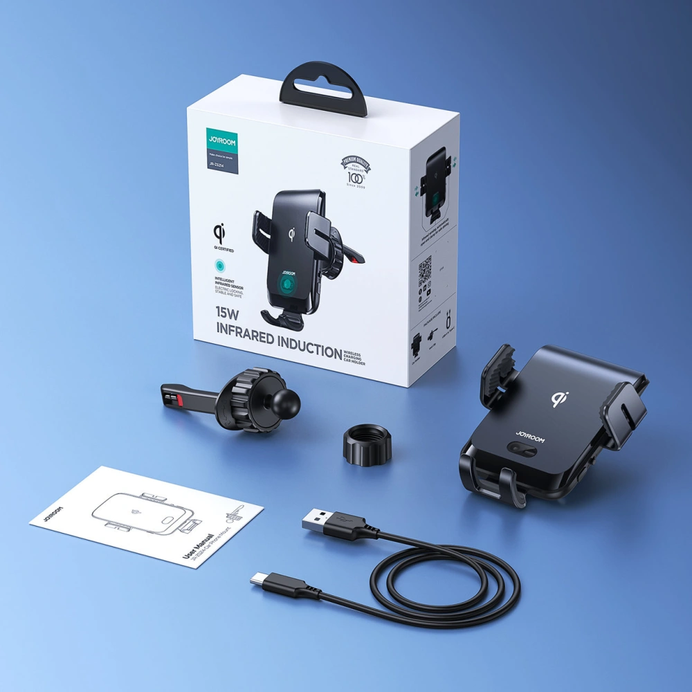 Hurtownia GSM - Următorul suport auto cu încărcător wireless Joyroom pentru grila de ventilație Qi 15W (JR-ZS214) - JYR445 - {ean13} - Hurt