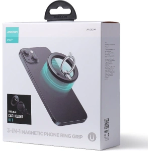 Wholesale Joyroom kit multifunctional magnetic car holder ring phone support black (JR-ZS294) - JYR446 - {ean13} - Hurt