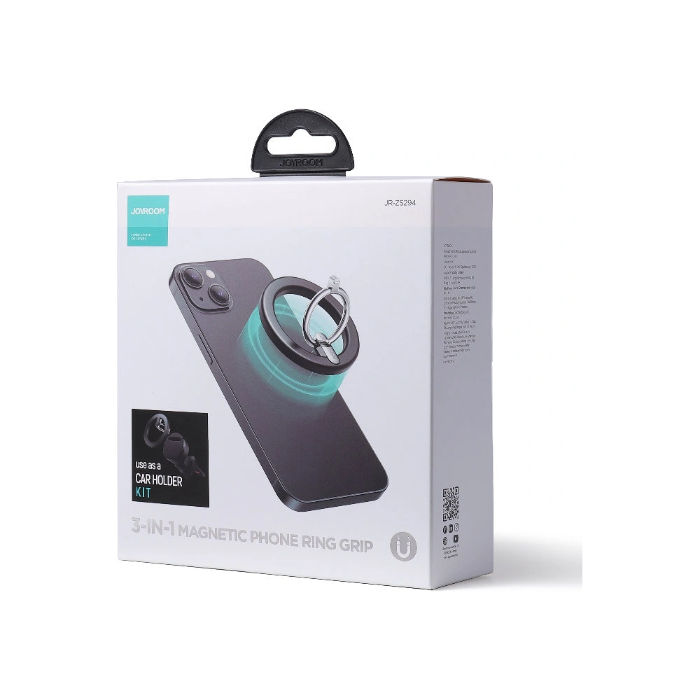 Wholesale Joyroom kit multifunctional magnetic car holder ring phone support black (JR-ZS294) - JYR446 - {ean13} - Hurt