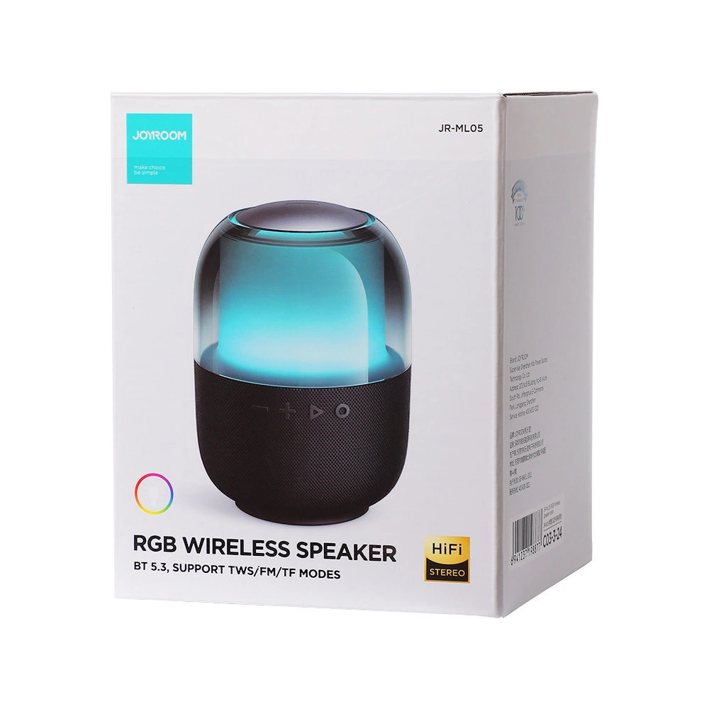 Hurtownia GSM - Vezeték nélküli hangszóró Joyroom Bluetooth 5.3 RGB 8W fekete (JR-ML05) - JYR447 - {ean13} - Hurt