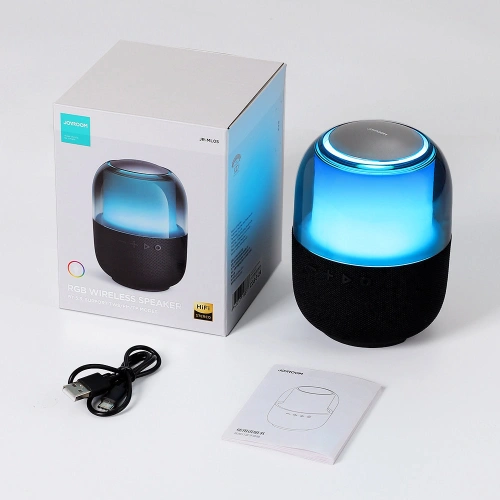 Bezprzewodowy głośnik Joyroom Bluetooth 5.3 RGB 8W czarny (JR-ML05)