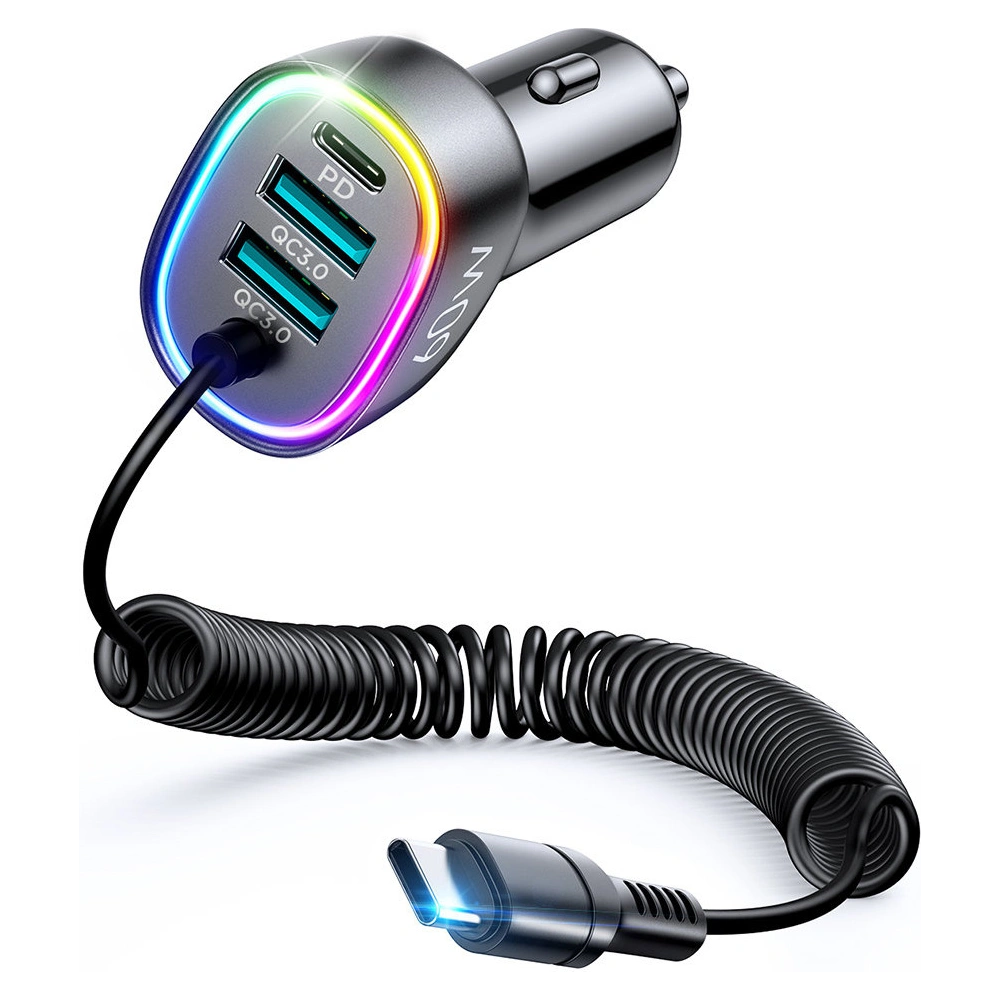 Hurtownia GSM - Auto nabíječka Joyroom 4w1 PD, QC3.0, AFC, FCP + USB-C kabel 1,6m 60W černý (JR-CL19) - JYR448 - {ean13} - Hurt