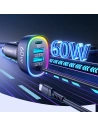 Hurtownia GSM - Auto nabíječka Joyroom 4w1 PD, QC3.0, AFC, FCP + USB-C kabel 1,6m 60W černý (JR-CL19) - JYR448 - {ean13} - Hurt