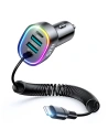 Auto nabíječka Joyroom 4w1 PD, QC3.0, AFC, FCP + Lightning kabel 1,6m 57W černý (JR-CL20)