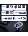 Hurtownia GSM - Încărcător auto Joyroom 4w1 PD, QC3.0, AFC, FCP + cablu Lightning 1,6m 57W negru (JR-CL20) - JYR449 - {ean13} - Hurt