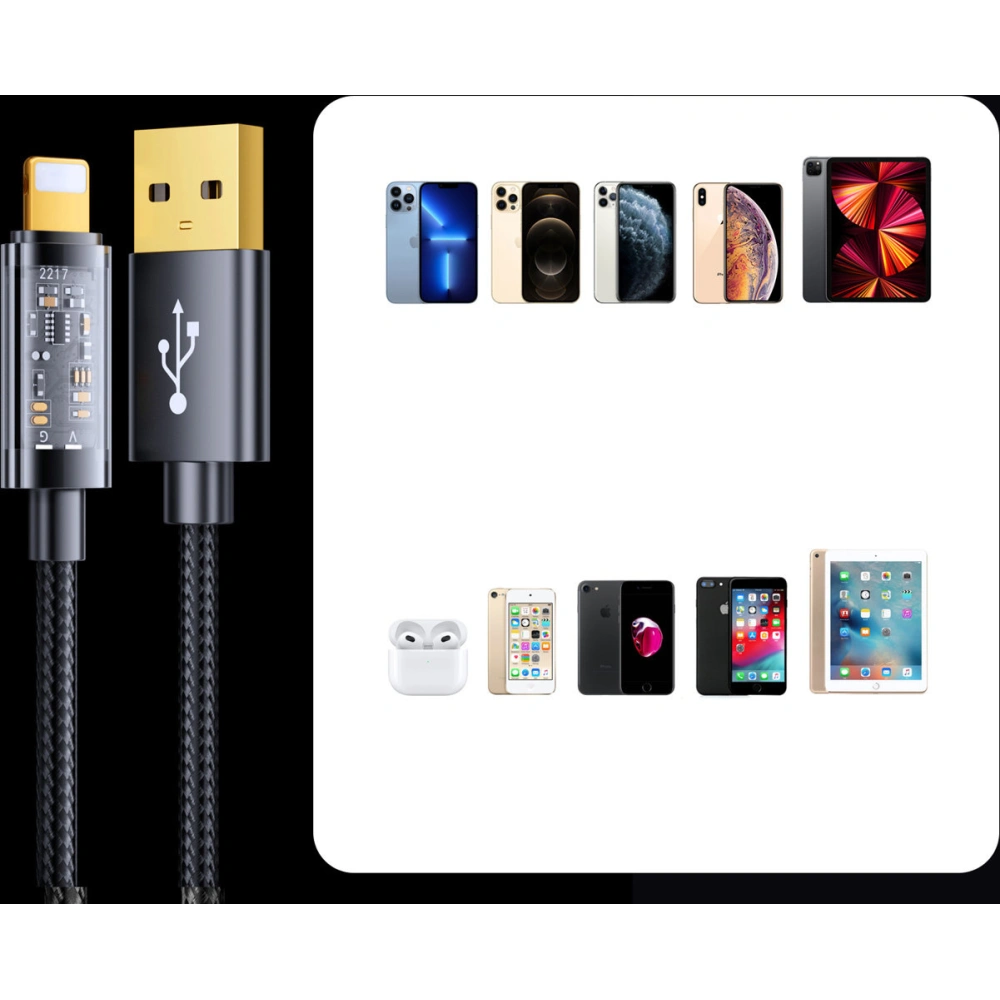 Hurtownia GSM - Cablul Joyroom USB/Lightning 2,4A 20W 2m negru (S-UL012A20) - JYR456 - {ean13} - Hurt