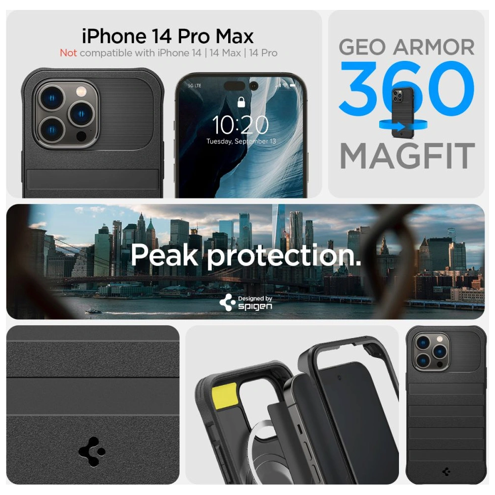 Hurtownia GSM - Etui Spigen Geo Armor 360 Mag MagSafe Apple iPhone 14 Pro Max Fekete - SPN2569 - {ean13} - Hurt