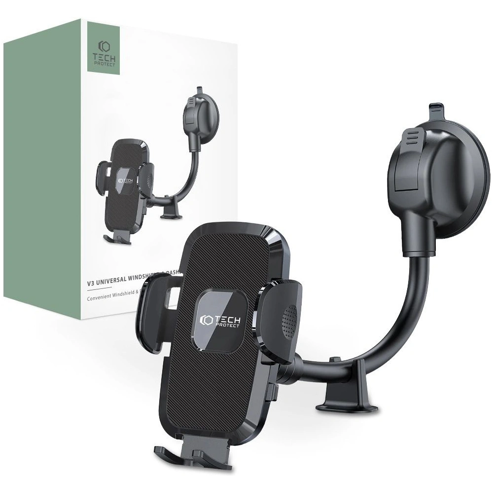 Hurtownia GSM - Uchwyt auto Tech-Protect V3 Universal Long Arm Windshield & Dashboard Car Mount Negru - THP1515 - {ean13} - Hurt