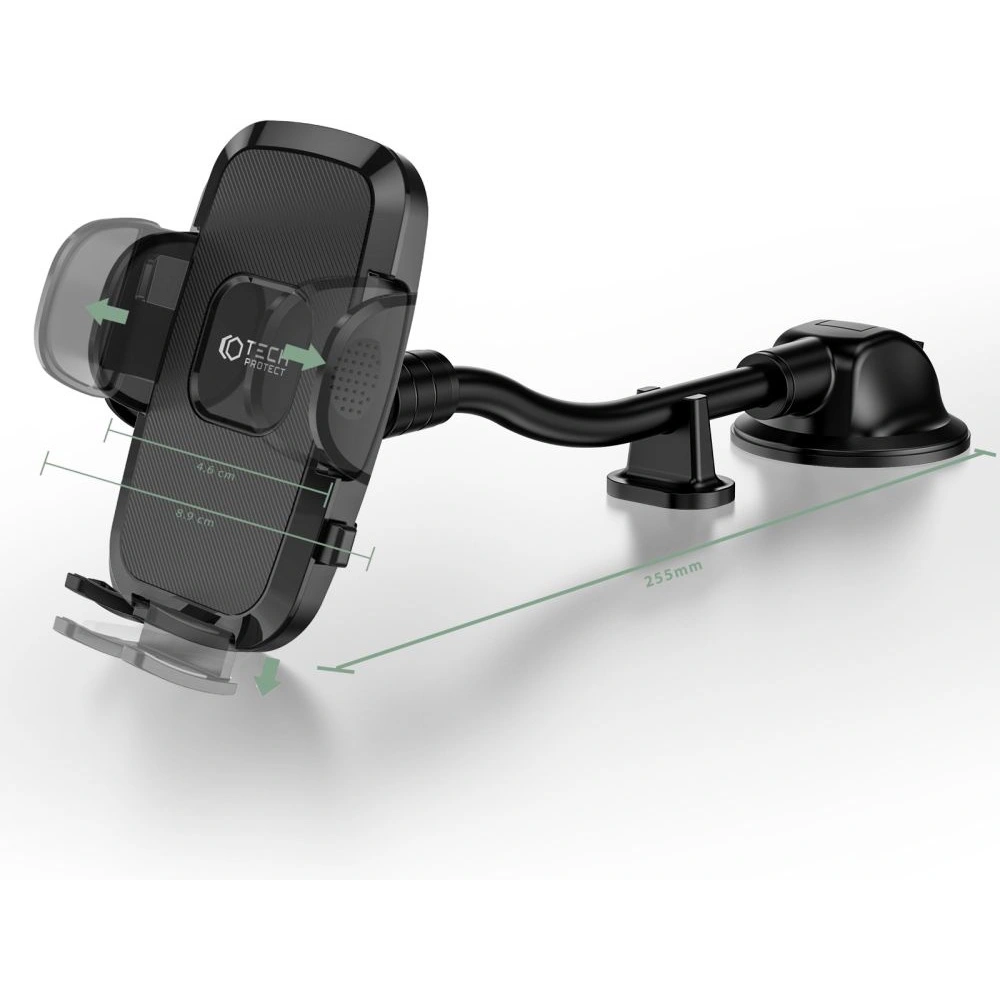Hurtownia GSM - Uchwyt auto Tech-Protect V3 Universal Long Arm Windshield & Dashboard Car Mount Negru - THP1515 - {ean13} - Hurt
