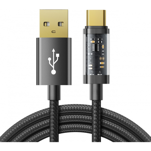 Joyroom Distributor - 6941237196385 - JYR458 - Joyroom USB cable - USB-C for charging / data transmission 3A 1.2m black (S-UC027A12) - B2B homescreen