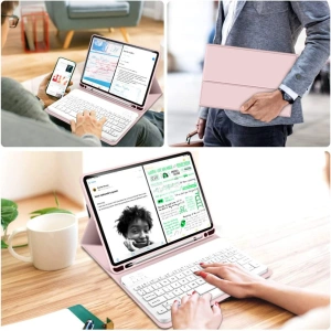 Hurtownia GSM - Etui cu tastatură Tech-Protect SC Pen Apple iPad Pro 11 2020/2021/2022 (2., 3. și 4. generație) Roz - THP1532 - {ean13} - Hurt