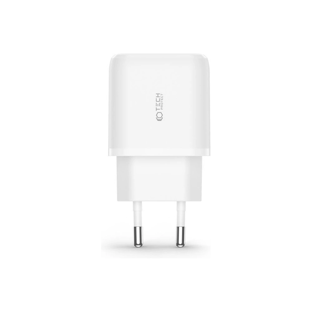 Wholesale Tech-Protect C20w 2-port Network Charger PD 20W QC 3.0 + Lightning cable White - THP1535 - {ean13} - Hurt