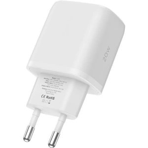 Încărcător de rețea Tech-Protect C20w Încărcător de rețea cu 2 porturi PD 20W QC 3.0 + cablu Lightning Alb