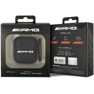 Hurtownia GSM - Etui Mercedes AMG AMA2SLWK Apple AirPods kryt černý/black kůže - MRS63 - {ean13} - Hurt