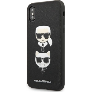 Hurtownia GSM - Etui Karl Lagerfeld KLHCI65SAKICKCBK Apple iPhone XS Max negru/black hardcase Saffiano Ikonik Karl&Choupette Head - KLD1214 - {ean13} - Hurt