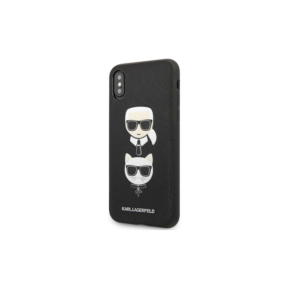 Hurtownia GSM - Case Karl Lagerfeld KLHCI65SAKICKCBK Apple iPhone XS Max schwarz/hardcase Saffiano Ikonik Karl&Choupette Kopf - KLD1214 - {ean13} - Hurt