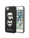 Case Karl Lagerfeld KLHCI8SAKICKCBK Apple iPhone SE 2022/SE 2020/8/7 schwarz/black hardcase Saffiano Ikonik Karl&Choupette Kopf