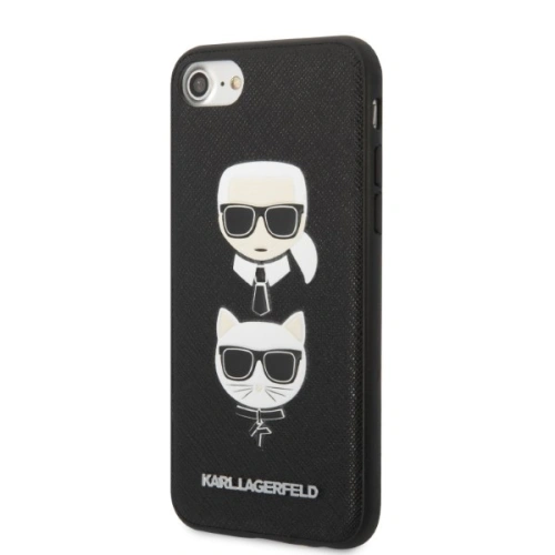 Etui Karl Lagerfeld KLHCI8SAKICKCBK Apple iPhone SE 2022/SE 2020/8/7 czarny/black hardcase Saffiano Ikonik Karl&Choupette Head