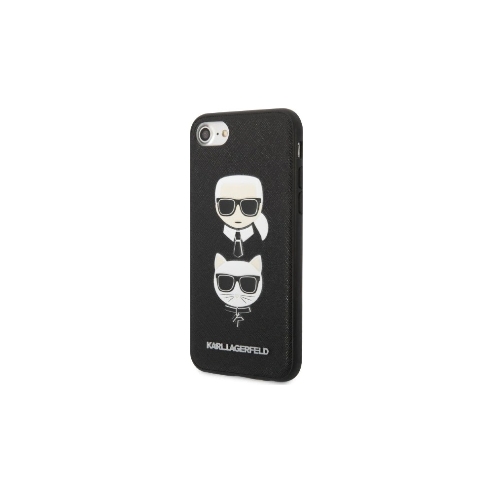 Hurtownia GSM - Case Karl Lagerfeld KLHCI8SAKICKCBK Apple iPhone SE 2022/SE 2020/8/7 schwarz/black hardcase Saffiano Ikonik Karl&Choupette Kopf - KLD1217 - {ean13} - Hurt