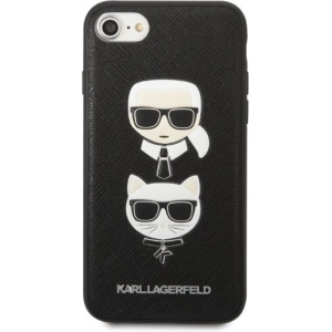 Hurtownia GSM - Etui Karl Lagerfeld KLHCI8SAKICKCBK Apple iPhone SE 2022/SE 2020/8/7 fekete/black kemény tok Saffiano Ikonik Karl&Choupette Head - KLD1217 - {ean13} - Hurt