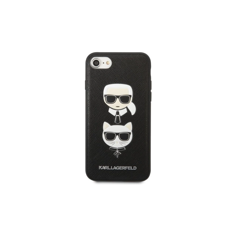 Hurtownia GSM - Case Karl Lagerfeld KLHCI8SAKICKCBK Apple iPhone SE 2022/SE 2020/8/7 schwarz/black hardcase Saffiano Ikonik Karl&Choupette Kopf - KLD1217 - {ean13} - Hurt