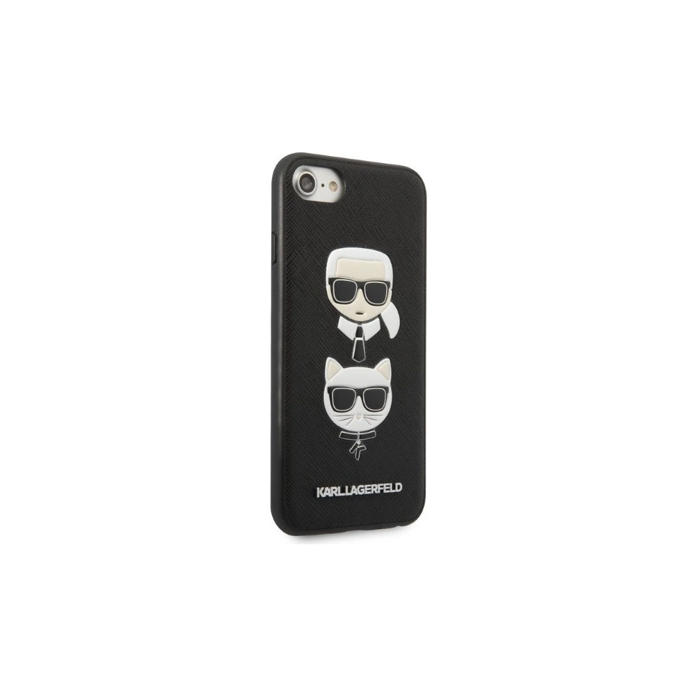 Hurtownia GSM - Case Karl Lagerfeld KLHCI8SAKICKCBK Apple iPhone SE 2022/SE 2020/8/7 schwarz/black hardcase Saffiano Ikonik Karl&Choupette Kopf - KLD1217 - {ean13} - Hurt