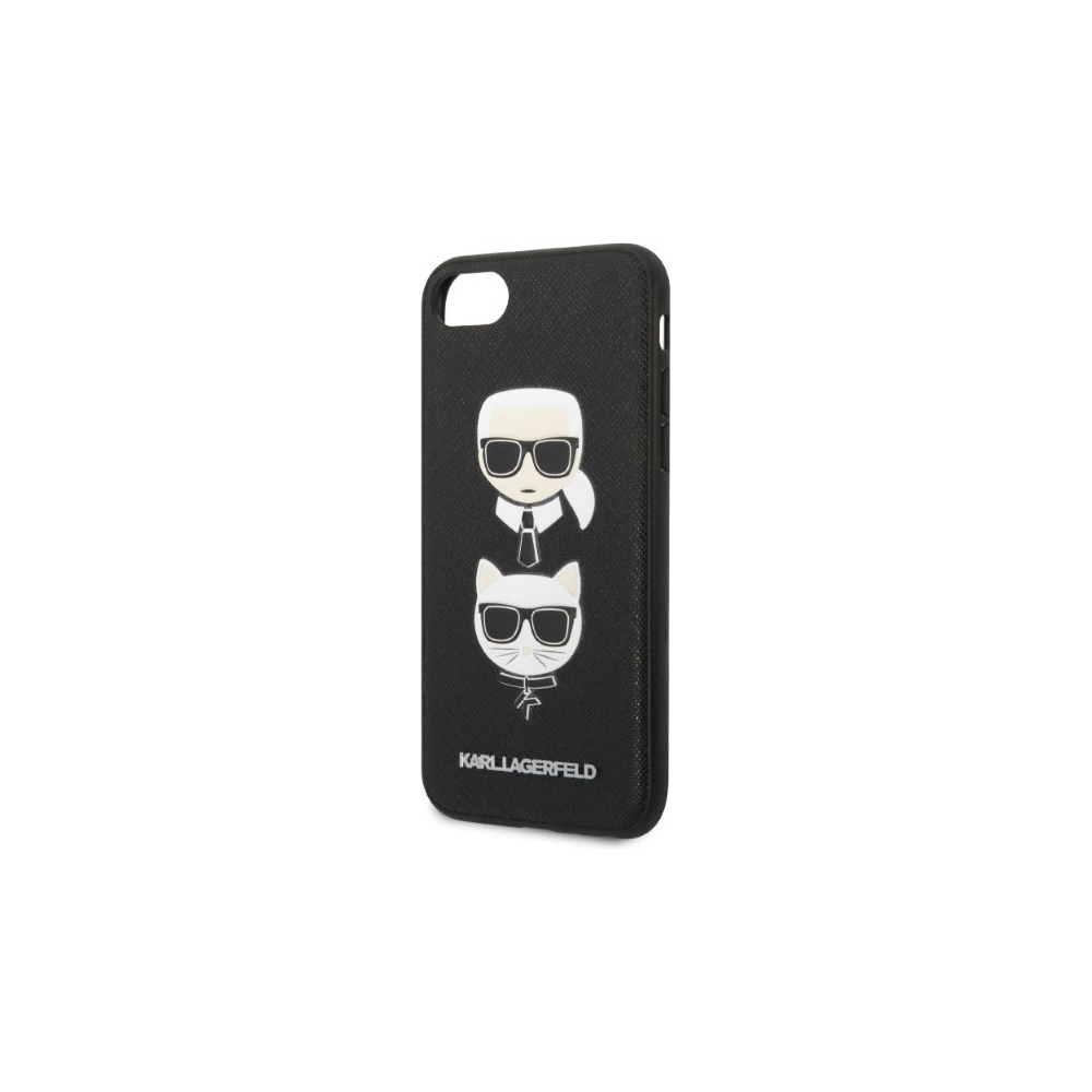 Hurtownia GSM - Case Karl Lagerfeld KLHCI8SAKICKCBK Apple iPhone SE 2022/SE 2020/8/7 schwarz/black hardcase Saffiano Ikonik Karl&Choupette Kopf - KLD1217 - {ean13} - Hurt