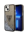 Guess GUHCP14SLFCTPK Apple iPhone 14 black hardcase Liquid Glitter Palm Collection