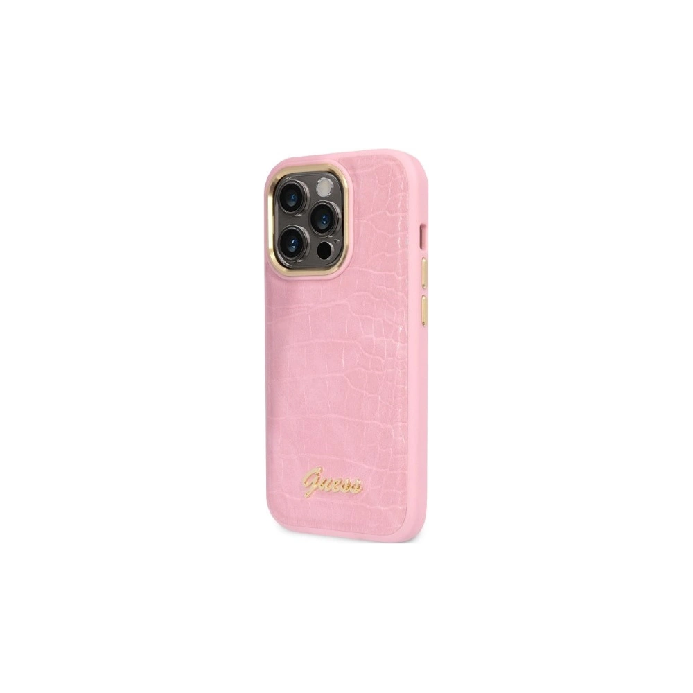 Hurtownia GSM - Etui Guess GUHCP14XHGCRHP Apple iPhone 14 Pro Max różowy/pink hardcase Croco Collection - GUE2262 - {ean13} - Hurt