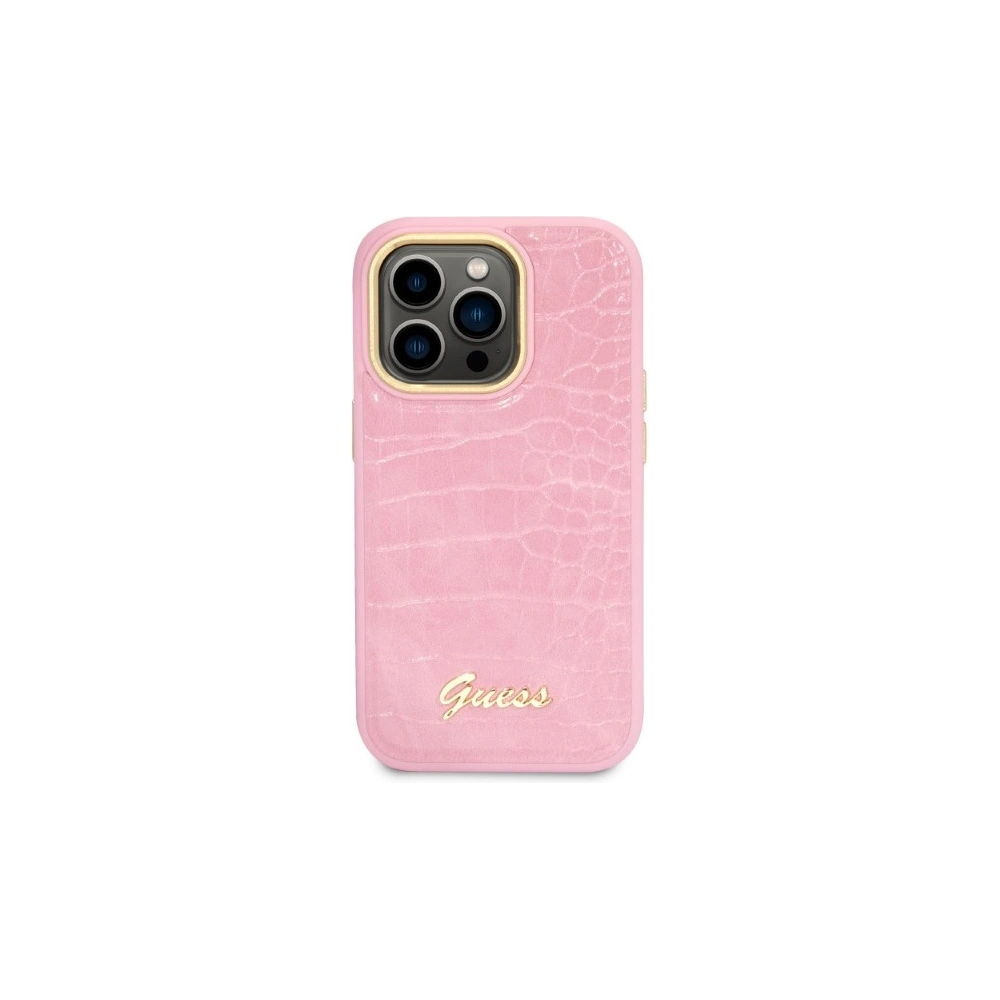 Hurtownia GSM - Etui Guess GUHCP14XHGCRHP Apple iPhone 14 Pro Max różowy/pink hardcase Croco Collection - GUE2262 - {ean13} - Hurt