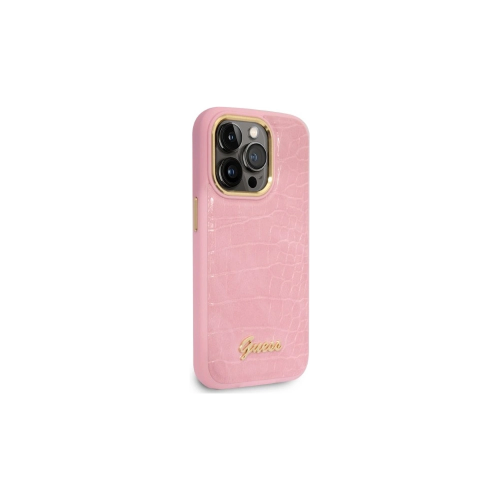 Hurtownia GSM - Etui Guess GUHCP14XHGCRHP Apple iPhone 14 Pro Max różowy/pink hardcase Croco Collection - GUE2262 - {ean13} - Hurt