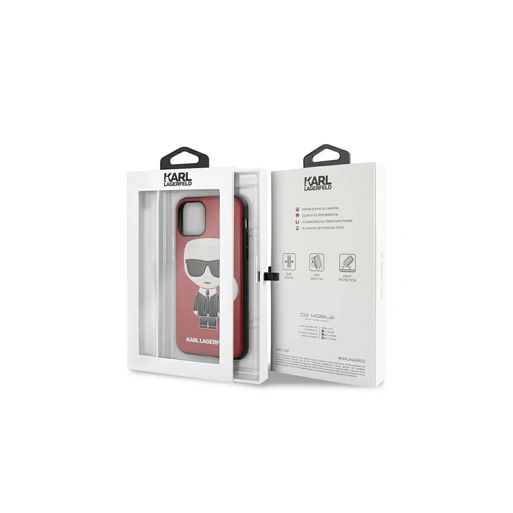 Wholesale Karl Lagerfeld KLHCN58IKPURE Apple iPhone 11 Pro hardcase red Iconic Karl Embossed - KLD1219 - {ean13} - Hurt