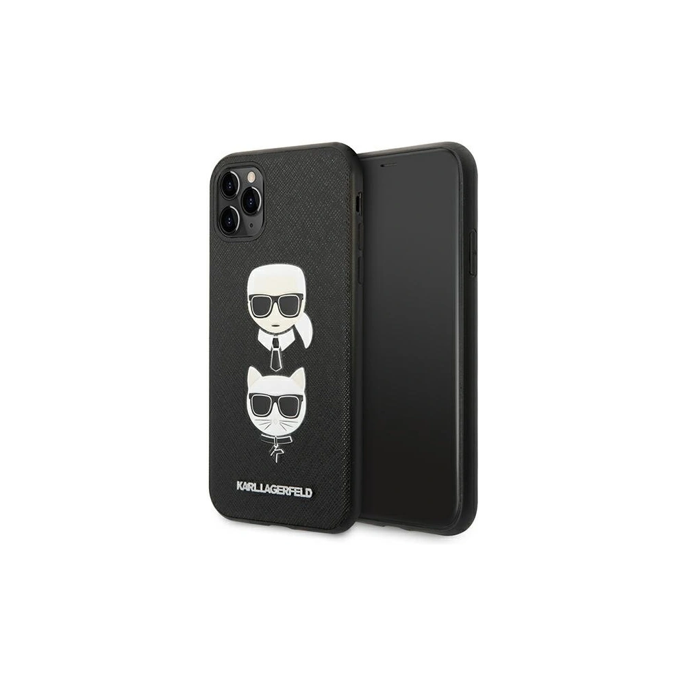 Hurtownia GSM - Etui Karl Lagerfeld KLHCN58SAKICKCBK Apple iPhone 11 Pro fekete/black hardcase Saffiano Ikonik Karl&Choupette Head - KLD1220 - {ean13} - Hurt