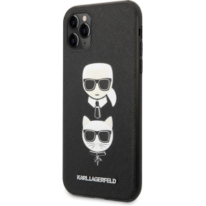 Hurtownia GSM - Etui Karl Lagerfeld KLHCN58SAKICKCBK Apple iPhone 11 Pro černý/black hardcase Saffiano Ikonik Karl&Choupette Head - KLD1220 - {ean13} - Hurt