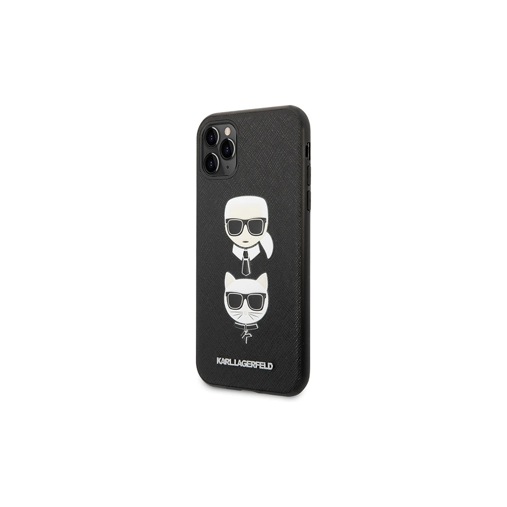 Hurtownia GSM - Etui Karl Lagerfeld KLHCN58SAKICKCBK Apple iPhone 11 Pro černý/black hardcase Saffiano Ikonik Karl&Choupette Head - KLD1220 - {ean13} - Hurt