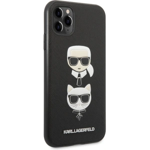 Hurtownia GSM - Etui Karl Lagerfeld KLHCN58SAKICKCBK Apple iPhone 11 Pro fekete/black hardcase Saffiano Ikonik Karl&Choupette Head - KLD1220 - {ean13} - Hurt