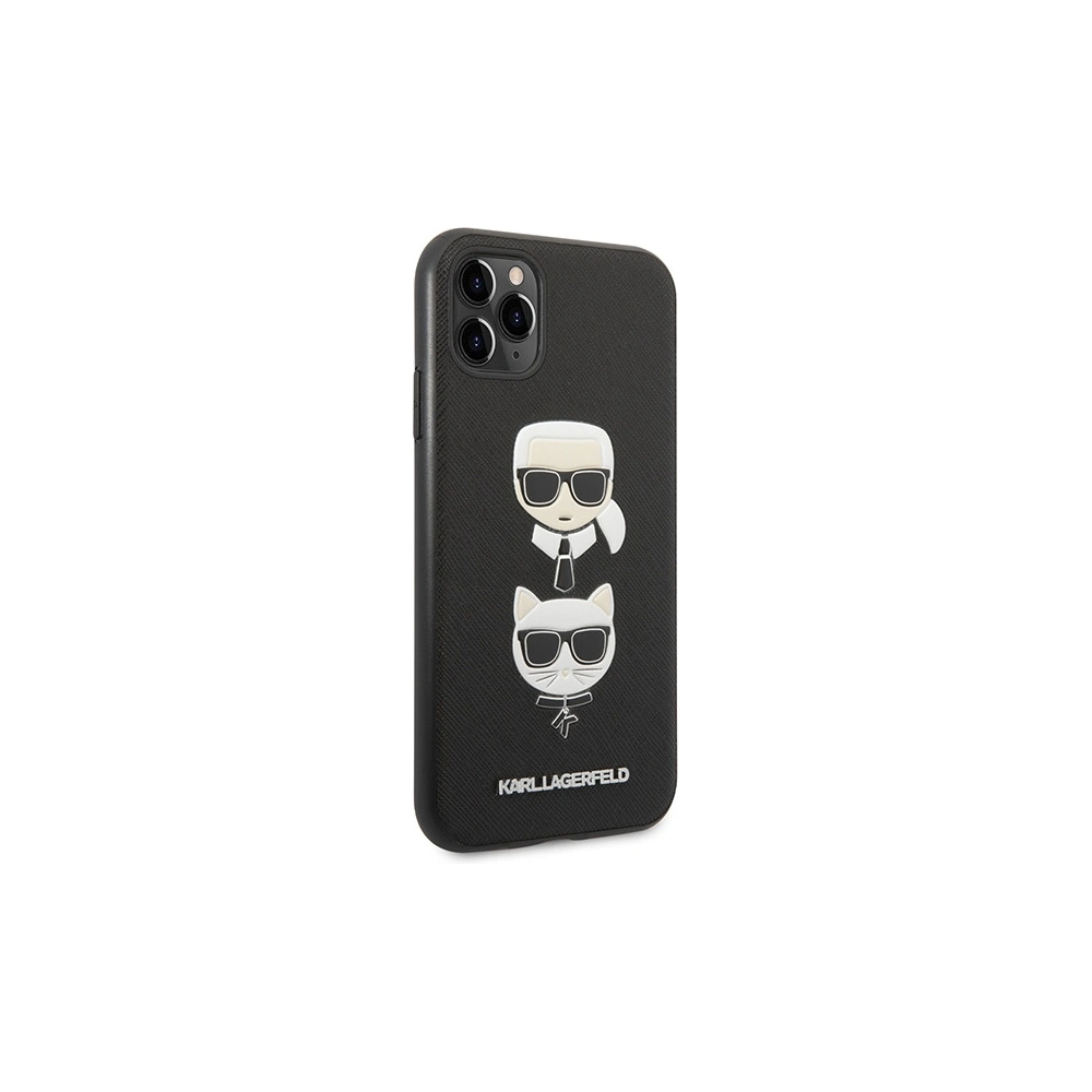 Hurtownia GSM - Etui Karl Lagerfeld KLHCN58SAKICKCBK Apple iPhone 11 Pro černý/black hardcase Saffiano Ikonik Karl&Choupette Head - KLD1220 - {ean13} - Hurt