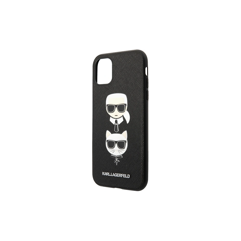 Hurtownia GSM - Etui Karl Lagerfeld KLHCN58SAKICKCBK Apple iPhone 11 Pro černý/black hardcase Saffiano Ikonik Karl&Choupette Head - KLD1220 - {ean13} - Hurt