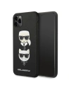 Etui Karl Lagerfeld KLHCN65SAKICKCBK Apple iPhone 11 Pro Max czarny/black hardcase Saffiano Ikonik Karl&Choupette Head
