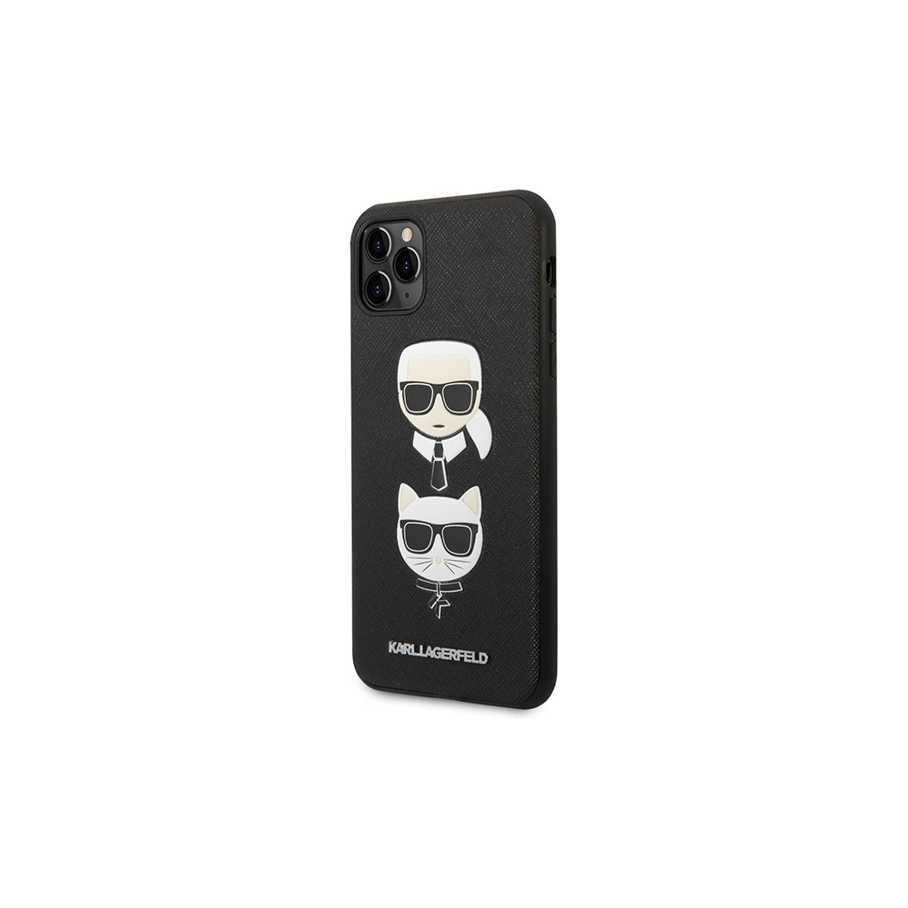 Hurtownia GSM - Etui Karl Lagerfeld KLHCN65SAKICKCBK Apple iPhone 11 Pro Max černý/black hardcase Saffiano Ikonik Karl&Choupette Head - KLD1221 - {ean13} - Hurt