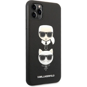 Hurtownia GSM - Case Karl Lagerfeld KLHCN65SAKICKCBK Apple iPhone 11 Pro Max schwarz/black Hardcase Saffiano Ikonik Karl&Choupette Kopf - KLD1221 - {ean13} - Hurt