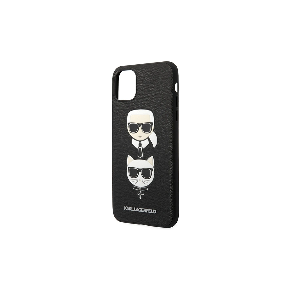 Hurtownia GSM - Etui Karl Lagerfeld KLHCN65SAKICKCBK Apple iPhone 11 Pro Max černý/black hardcase Saffiano Ikonik Karl&Choupette Head - KLD1221 - {ean13} - Hurt