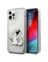 Etui Karl Lagerfeld KLHCP12MGCFS Apple iPhone 12/12 Pro argintiu/hardcase Liquid Glitter Choupette Fun
