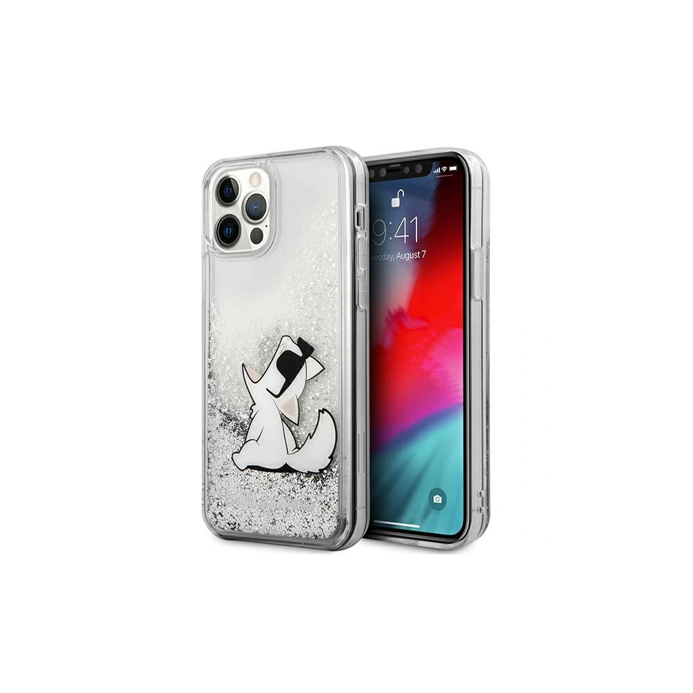 Hurtownia GSM - Case Karl Lagerfeld KLHCP12MGCFS Apple iPhone 12/12 Pro silber/silver hardcase Liquid Glitter Choupette Fun - KLD1222 - {ean13} - Hurt