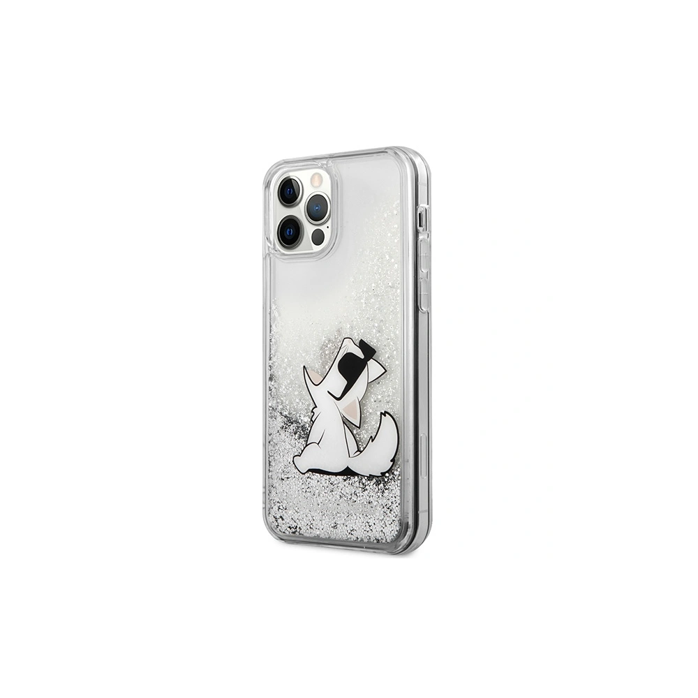 Hurtownia GSM - Case Karl Lagerfeld KLHCP12MGCFS Apple iPhone 12/12 Pro silber/silver hardcase Liquid Glitter Choupette Fun - KLD1222 - {ean13} - Hurt