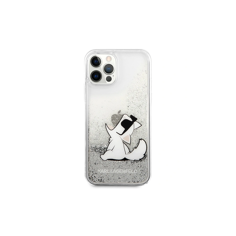 Hurtownia GSM - Etui Karl Lagerfeld KLHCP12MGCFS Apple iPhone 12/12 Pro ezüst/silver hardcase Liquid Glitter Choupette Fun - KLD1222 - {ean13} - Hurt
