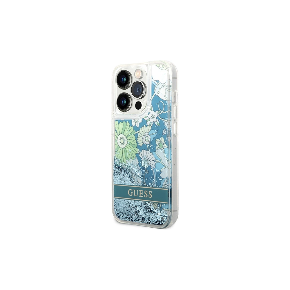 Hurtownia GSM - Etui Guess GUHCP14XLFLSN Apple iPhone 14 Pro Max zöld/green hardcase Flower Liquid Glitter - GUE2266 - {ean13} - Hurt