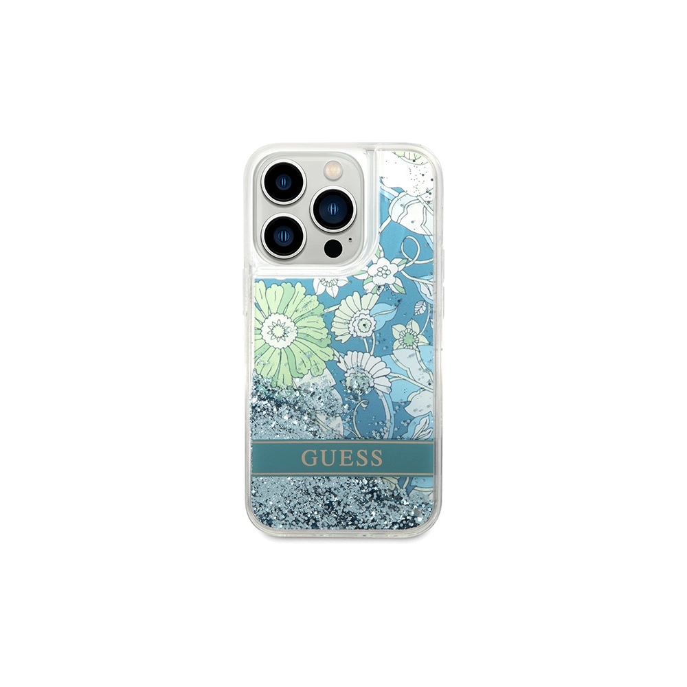 Hurtownia GSM - Etui Guess GUHCP14XLFLSN Apple iPhone 14 Pro Max zöld/green hardcase Flower Liquid Glitter - GUE2266 - {ean13} - Hurt